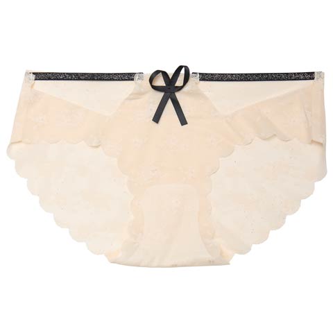 2/9新作!スカラップフラワーコードフルバックショーツ単品(アイボリー-M)