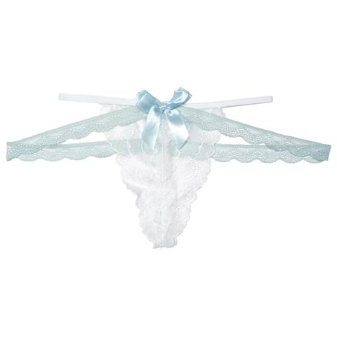 1/28新作!シャルムリボンレースTバックショーツ単品(サックス-フリー)