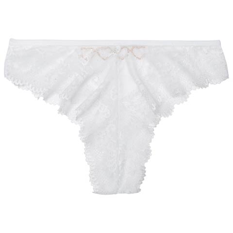 1/21新作!オールレースハートチェーンバック透けTバックショーツ単品(ホワイト-フリー)