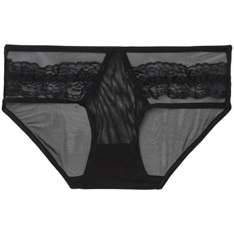 2/13新作!カットアウトシアーレースフルバックショーツ単品(ブラック-フリー)