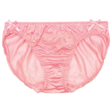 サイドリボンフルールレースフルバックショーツ単品(ピンク-M)