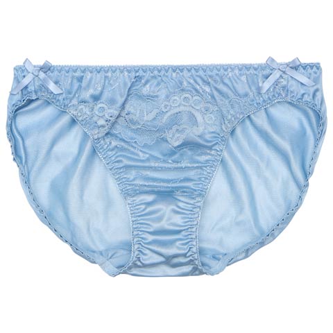 サイドリボンフルールレースフルバックショーツ単品(サックス-M)