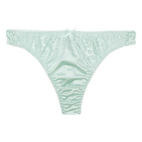 プレーンレースリボンTバックショーツ単品［週末セール］(ミント-M)