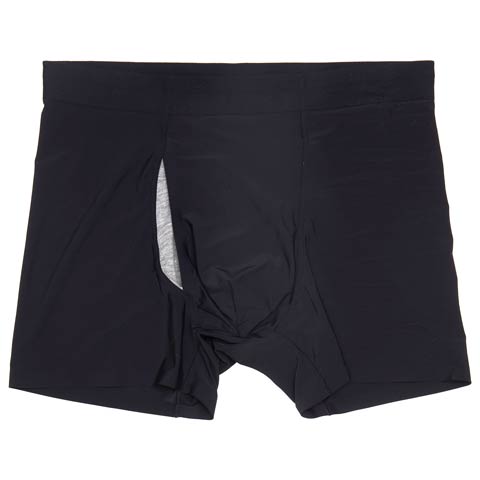 シンプルワンカラーストレッチ男性用ボクサーパンツ［Xmasセール］(ブラック-M)