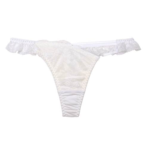 レーシィドレープチュールTバックショーツ単品[おそろいショーツ](ホワイト-M)