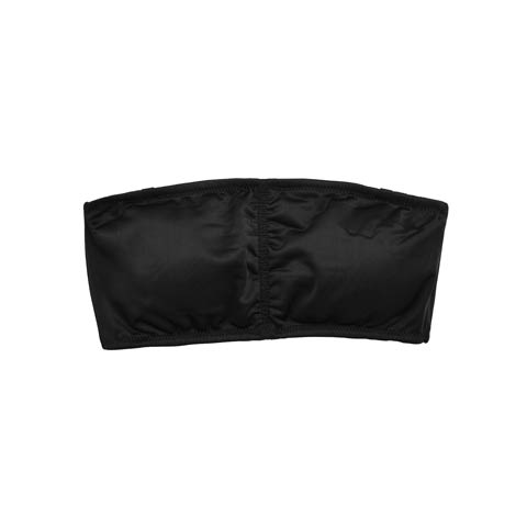 シンプルバックホックチューブトップブラジャー単品(ブラック-M)