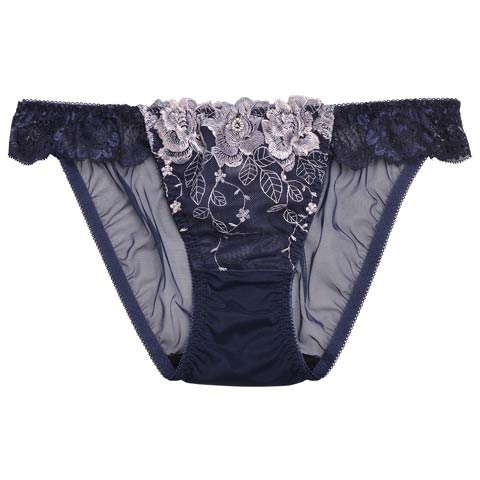 2/3再販!ロマンティックベルローズフルバックショーツ単品[おそろいショーツ](ネイビー-M)