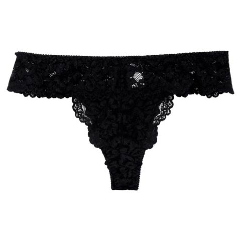 フルールシアー総レースTバックショーツ単品(ブラック-M)