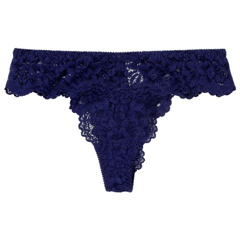 フルールシアー総レースTバックショーツ単品(ネイビー-M)