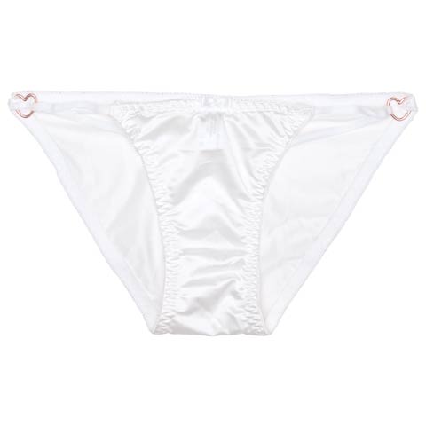 10/21再販!ハートチャームストリングフルバックショーツ単品(ホワイト-M)