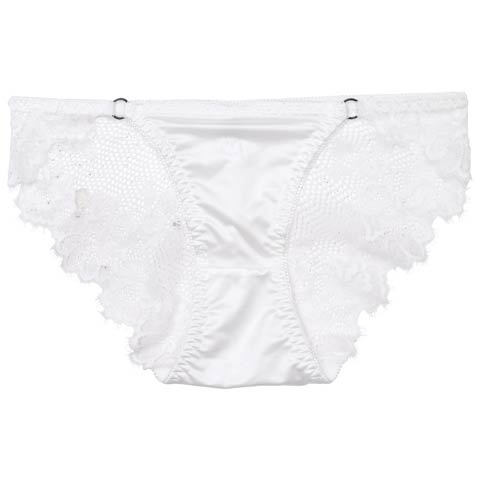 メッシュレーシィフラワーフルバックショーツ単品(ホワイト-M)