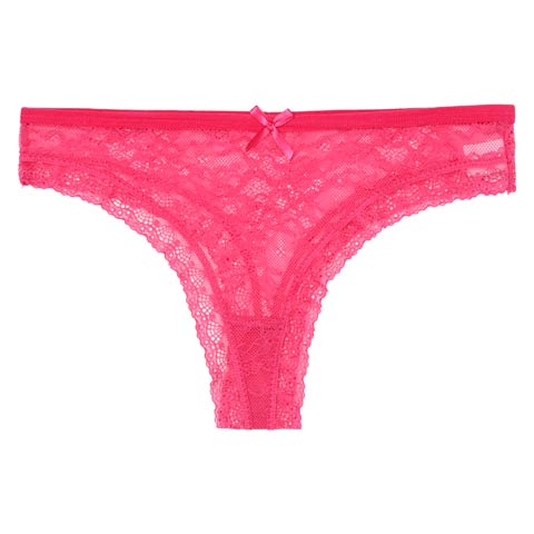 オールレースシアーTバックショーツ単品(ピンク-S)