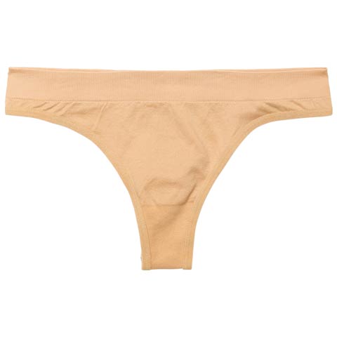 10/10新作!ウエストリブシンプルTバックショーツ単品(ベージュ-フリー)