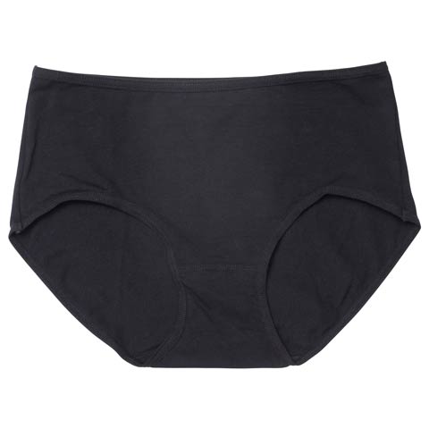 ストレッチ綿混フルバックショーツ単品［バレンタイン限定］(ブラック-M)