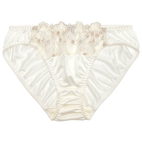 3/16新作!シンプルフルールエンブロイダリーフルバックショーツ単品［春セール］(アイボリー-M)