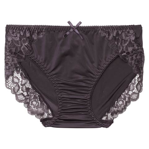 12/20再販!ワンカラーレーシィローズフルバックショーツ単品(ディープパープル-M)