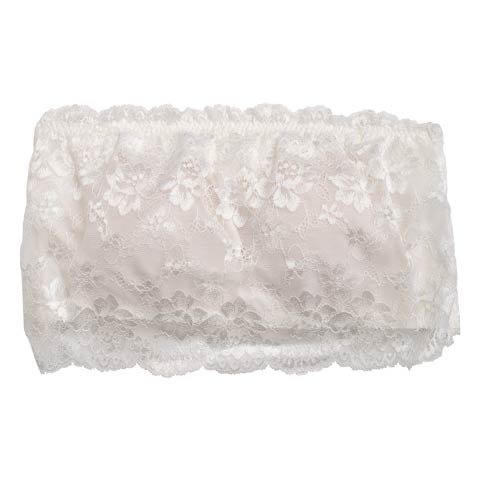 オールレースフラワーチューブ単品ブラジャー(ホワイト-S)