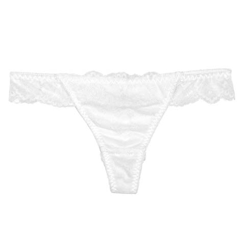 11/18再販!ダマスクカットレーシィバック透けTバックショーツ単品(ホワイト-M)