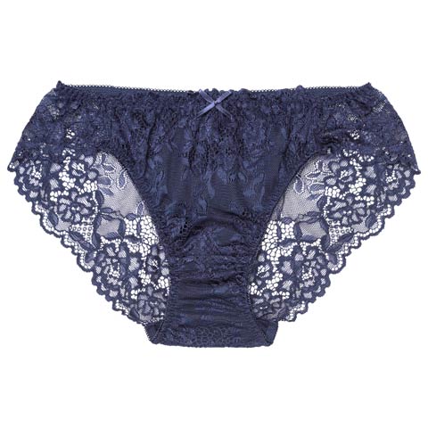 ドリーミーレースバック透けフルバックショーツ単品[おそろいショーツ](ネイビー-M)