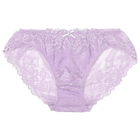 ドリーミーレースバック透けフルバックショーツ単品[おそろいショーツ](パープル-M)