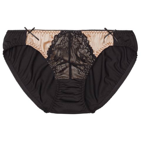 2/27新作!ノーブルヌーディレースサニタリーショーツ単品[おそろいショーツ](ブラック-M)