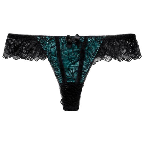 マジェスティックシアーレーシィバック透けTバックショーツ単品[おそろいショーツ](グリーン-M)