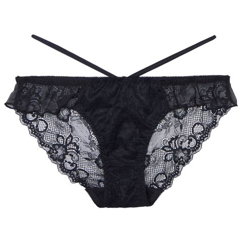 ラグジュアリーチュールカップフルバックショーツ単品[おそろいショーツ](ブラック-M)