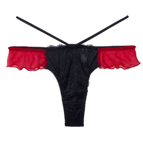 ラグジュアリーチュールカップTバックショーツ単品[おそろいショーツ](レッド-M)