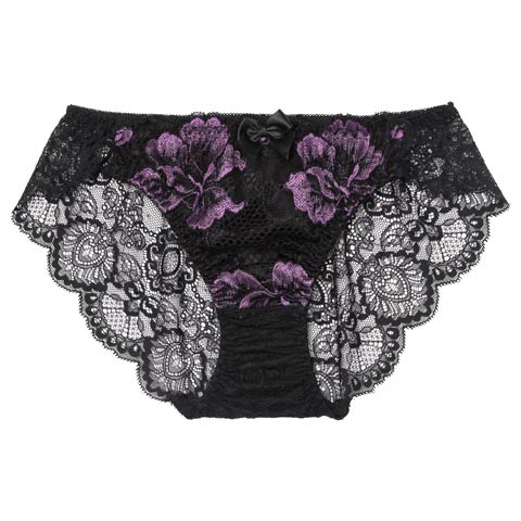 【12月頃再入荷決定★只今リクエスト募集中】マジェスティックフルールバック透けフルバックショーツ単品[おそろいショーツ](パープル-M)