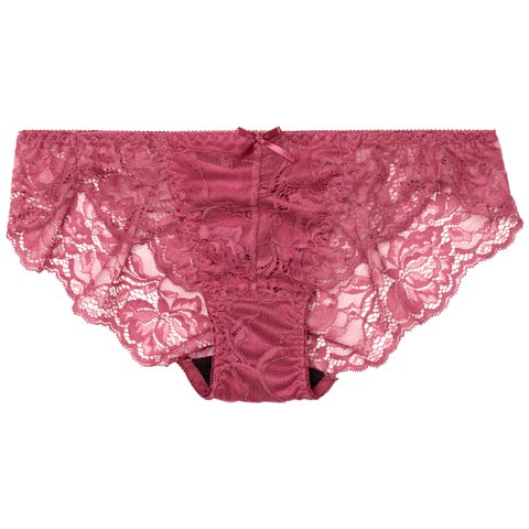 ロマンティックレーシィクロスバック透けフルバックショーツ単品[おそろいショーツ](ピンク-M)