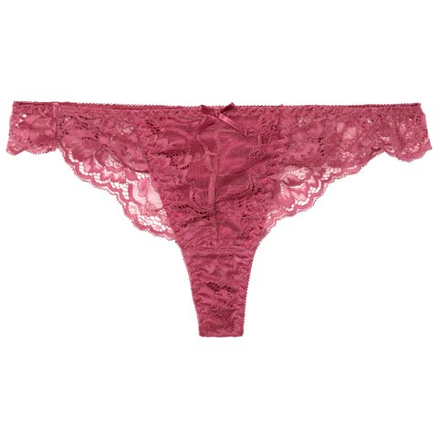 ロマンティックレーシィクロスバック透けTバックショーツ単品[おそろいショーツ](ピンク-M)