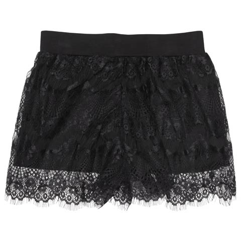 フリルレースペチパンツ［12H限定2］(ブラック-M)