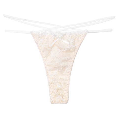 1/26新作!エターナルヌーディーレースバック透けTバックショーツ単品[おそろいショーツ](ホワイト-M)