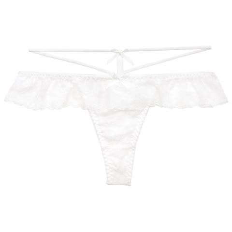 4/22新作!ドーリーリボンコードバック透けTバックショーツ単品[おそろいショーツ](ホワイト-M)