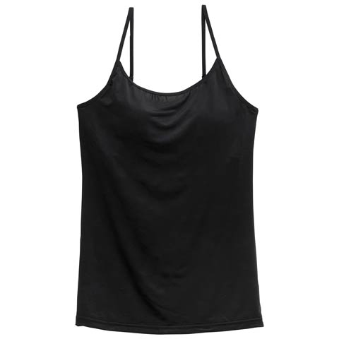 9/24新作!ワンカラーリラックスカップ付きキャミソール(ブラック-M)