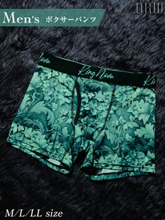 11/14新作!モダンボタニカルプリント男性用ボクサーパンツ