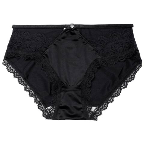 11/6再販!グロスレーシィコードフルバックショーツ単品(ブラック-フリー)