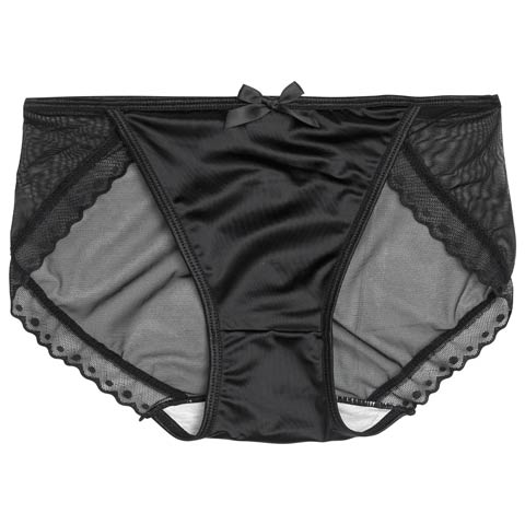 シアースカラップドットフルバックショーツ単品［12H限定2］(ブラック-M)