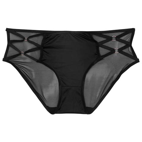 10/23再販!カットアウトレースアップフルバックショーツ単品(ブラック-フリー)