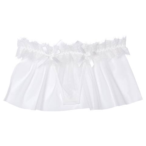 10/13新作!チュールリボンベールTバックショーツ単品(ホワイト-フリー)