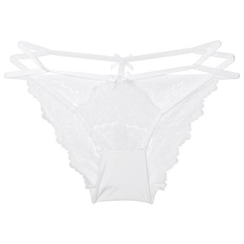 クロスレーシィコードバック透けフルバックショーツ単品(ホワイト-フリー)