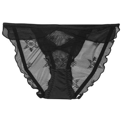 シアーリボンフリルフルバックショーツ単品［12H限定2］(ブラック-フリー)