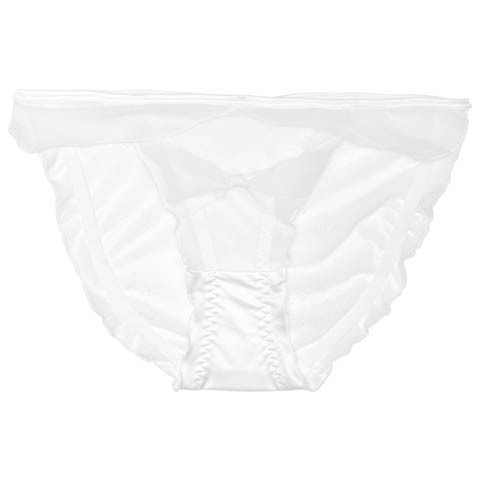 シアーリボンフリルフルバックショーツ単品［12H限定2］(ホワイト-フリー)