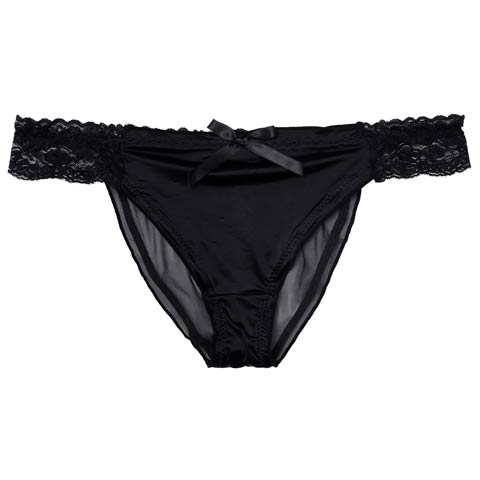 ノワールサテンレースフルバックショーツ単品［限定2］(ブラック-フリー)