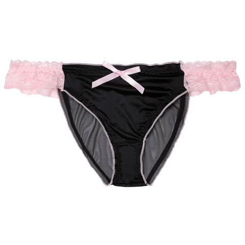 ノワールサテンレースフルバックショーツ単品［限定2］(ピンク-フリー)