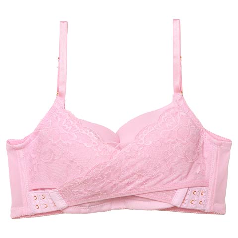 11/10新作!クロスアンダーベルト育乳脇高ブラジャー単品(ピンク-A70)