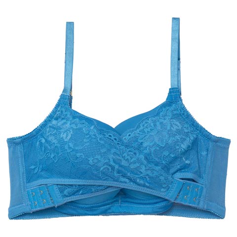 11/10新作!クロスアンダーベルト育乳脇高ブラジャー単品(ブルー-A70)