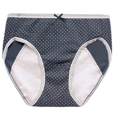 12/29新作!ドットリボン夜用サニタリーショーツ単品(ネイビー-M)