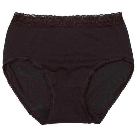 12/29新作!シンプルウエストレースサニタリーショーツ単品(ブラック-M)