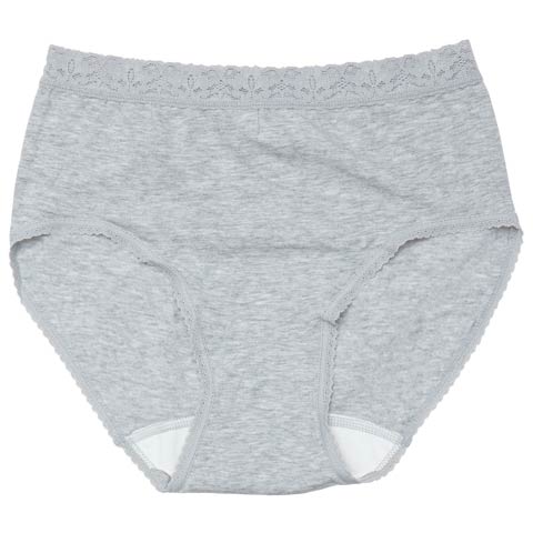 12/29新作!シンプルウエストレースサニタリーショーツ単品(グレー-M)